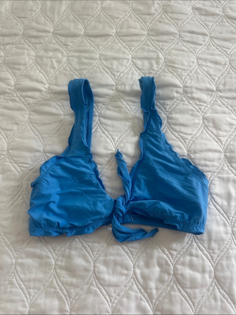 Hobie Bright Blue Tie-Front Bikini Top